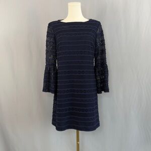 Chaps Navy Long Sleeve Dress or Long Blouse, You Choose